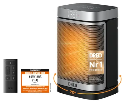 Produktbild von Dreo Heizlüfter Energiesparend Klein, 1500W Heizung Elektrisch mit Thermostat, 7