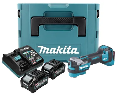 Imagen del producto de Makita TM 001 GM201 Herramienta multifunción sin cable 40 V máx. Starlock Max Brushless + 2x batería 4.0 Ah + cargador + Makpac