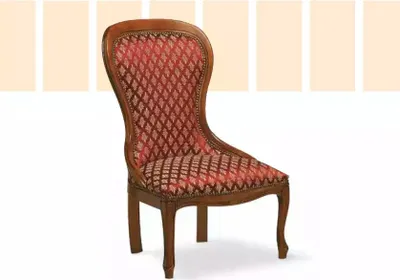 Immagine prodotto di Sedia imbottita di design per la sala da pranzo, poltrona classica in tessuto