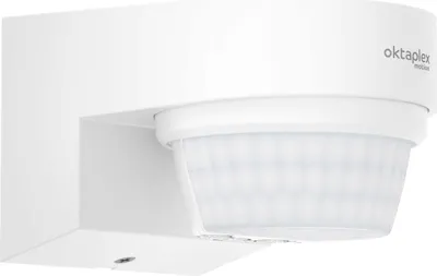 Produktbild von Oktaplex Bewegungsmelder Außen IP65 240 Grad 14m Reichweite Weiß Infrarot Außenbewegungsmelder wetterfest Eva