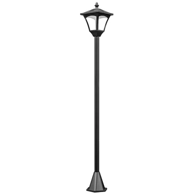 Produktbild von Solar Gartenlaterne LED 30 Lumen Solarlampe Erdspieß 120 cm Schwarz