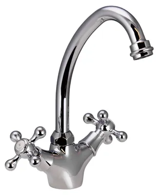 Immagine prodotto di Miscelatore da cucina in stile vintage, cromato, serie Heritage Ascot, modello CR-4004-HA, marca Aquanello