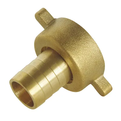 Produktbild von SOMATHERM FOR YOU – Gerades 2-teiliges Schlauchkupplungsset – Zuverlässig, schnell und einfach anzuschließen – Für Gartenschläuche mit Ø 12 mm – 1/2"-Drehmutter mit Flügeln – Messing