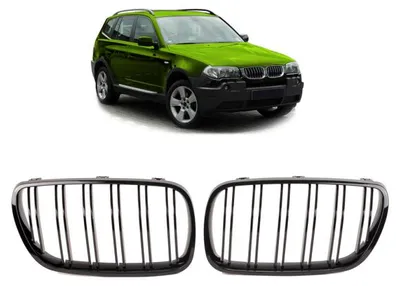 Immagine prodotto di Griglia radiatore SET nero lucido doppia barra per BMW X3 E83 LCI 06-11