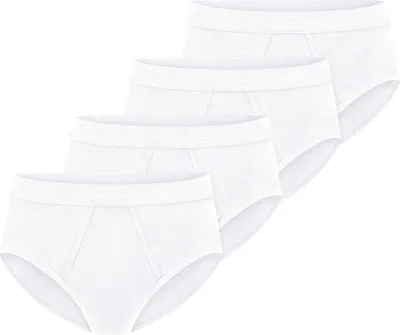 Produktbild von Schiesser 4er Pack Baumwolle Essentials Feinripp Slip / Unterhose Mit komfortablem Softbund und Eingriff, In hochwertiger, bequemer Feinripp-Qualität, Besonders strapazierfähig und langlebig