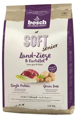 Produktbild von bosch Tiernahrung HPC Soft / Plus Senior Land-Ziege & Kartoffel, Senior, jede Rasse, Ziege, Kartoffel, 2,5 kg