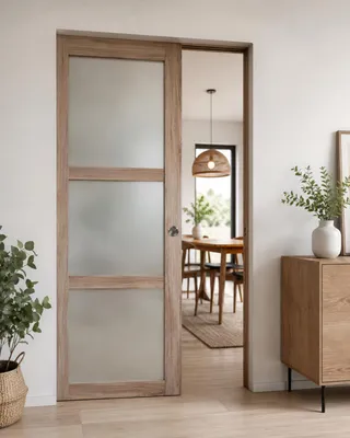 Image de Porte Coulissante Frake Vitree H204 x L83 + Systeme a Galandage (sans kit finition, serrure)
