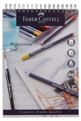 Productafbeelding van Faber-Castell Creatieve Studio Aquarelblok, A5, zuurvrij, met spiraalbinding, 190 g