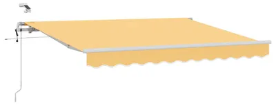 Image de vidaXL, store enroulable, couleur sable, 450 x 350 cm, polyester