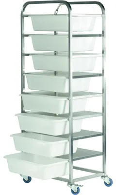 Immagine prodotto di Carrello portacontainer, acciaio inossidabile