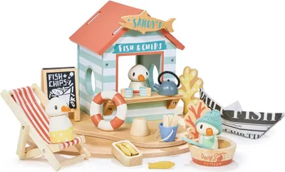 Zdjęcie produktu dla Tender Leaf Toys Sandy's Beach Hut, W kształcie domku, Sandy's Beach Hut, 3 lat(a), Wielobarwny, Drewno