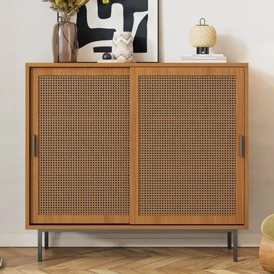 Immagine prodotto di okwish Credenza Credenza mobile da cucina, Mobile contenitore in stile country, Noce