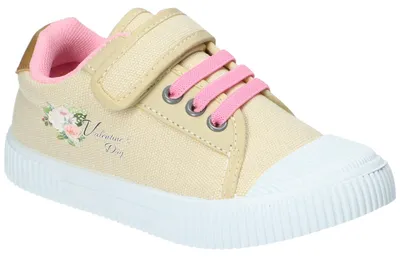 Produktbild von American Club TEN189, Mädchen Turnschuhe Klettverschluss Leder-Einlegesohle leicht bequem, Beige 30