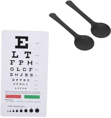 Obrázek produktu pro Optometrická testovací karta, dvojitá, přenosná a odolná, rozteč 15 cm, barevný test