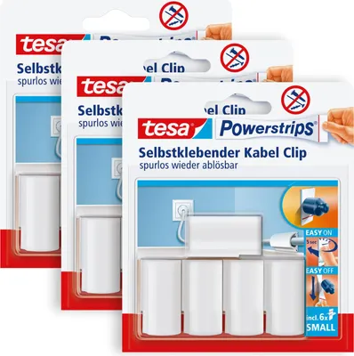 Image de tesa 58035 Powerstrips® Cable-Clip Inhalt : 15 St