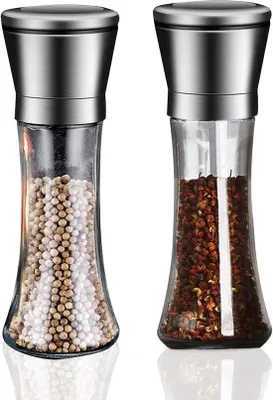 Obrázek produktu pro Mlýnek na sůl a pepř Famanu – dvojsvrstvé sklo, nerezové víčko