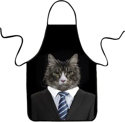 Produktbild von Famanu Kochschürze Wasserdicht - Mehrfarbig/Schwarz mit Tiermotiven