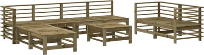 Produktbild von vidaXL 9-tlg. Garten-Lounge-Set Kiefernholz Imprägniert
