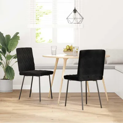 Immagine prodotto di vidaXL Sedie da pranzo 2 pezzi in velluto nero