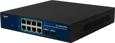 Zdjęcie produktu dla ALLNET 221669, Zarządzany, L2, Gigabit Ethernet (10/100/1000), Obsługa PoE, Możliwości montowania w stelażu, Montaż naścienny / rzutowanie na sufit