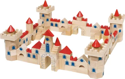 Zdjęcie produktu dla Goki Castle building bricks, Zestaw do budowania, 3 lat(a), Drewno, 145 szt., 4,06 kg