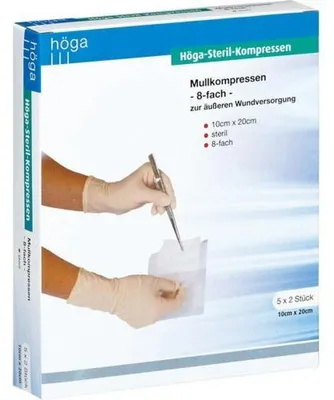 Productafbeelding van HÖGA-KOMPRESSEN, 10x20 cm, steriel, 8 stuks