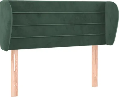 Produktbild von vidaXL Kopfteil mit Ohren Dunkelgrün 93x23x78/88 cm Samt