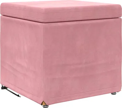 Produktbild von vidaXL Hocker Rosa 41 x 41 x 40 cm Samt und Engineering Holz