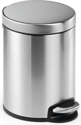 Produktbild von DURABLE Treteimer Edelstahl 5L rund, 340023 silber