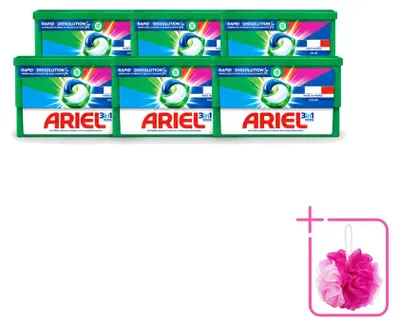 Produktbild von 6 x Ariel Color 3in1 Pods Waschmittelkapseln für Buntwäsche - Sparpackung - 6 Stücke