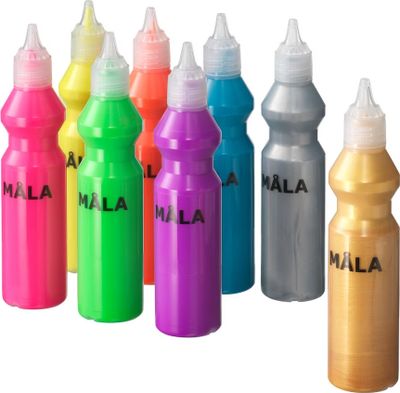 Ikea MALA Glitterfarben fluoreszierend