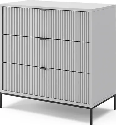 Zdjęcie produktu dla Vicco  Eliza, 80 x 81.2 cm z 3 szufladami, Szary
