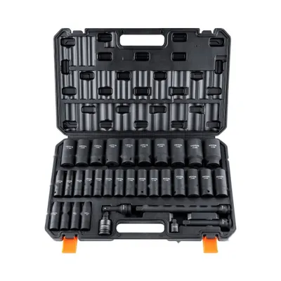 Immagine prodotto di Set di avvitatori a impulsi - a 6 punte - da 1/2 pollice - 34 pezzi - set di utensili a cricchetto per bit.