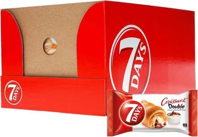 Produktbild von 7Days Double Croissant Kakao & Vanille 10x60g