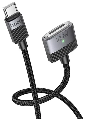 Produktbild von Hoco U141 USB Typ C auf MagSafe 3 Ladekabel 1.8m für Apple MacBook Pro & Air USB C 140W Schnellladekabel Fast Charging Kabel in Schwarz