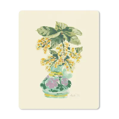 Produktbild von MuchoWow® Mauspad Mousepad Pflanzen - Abstrakt - Grün - Gelb 30x40 cm - Mousepads - Maus Mat - Pad - Mausunterlage - Mausmatten