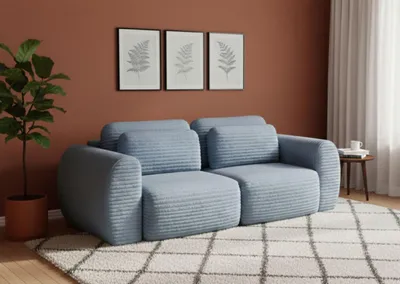 Immagine prodotto di Golgi - Divano Letto 2 Posti, 266x121 cm blu, Contenitore