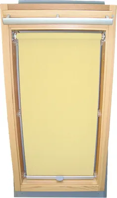 Produktbild von Rollo für VELUX Dachfenster Sichtschutz mit Haltekrallen GGL/GPL/GHL - 102 - hellgelb-creme