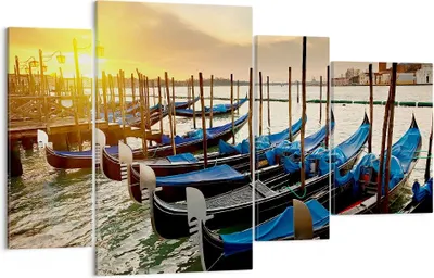 Produktbild von Bild auf Leinwand - Leinwandbild - Venedig Gondel - 120x70cm - Wand Bild - Wanddeko - Wandbilder - Leinwanddruck - Bilder - Kunstdruck - Wanddekoration - Leinwand bilder - Wandkunst - DL120x70-3531