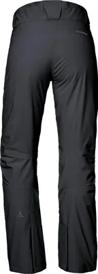 Back view of black ski pants.