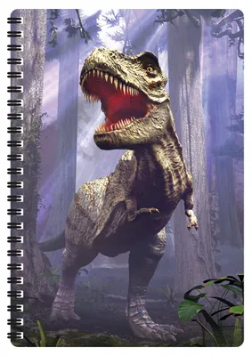 Productafbeelding van Notitieboekje A5, 80 pagina's, met dinosaurusmotief, geschikt voor school en kantoor