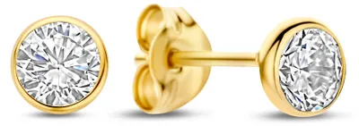 Produktbild von New Bling Oorknopjes – 9NBG-1066 – 14K Goud – Rond met Zirkonia – 4 mm