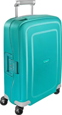 A teal Samsonite Kabinentrolley S'Cure 10U Spinner 55/20 is shown against a white background.