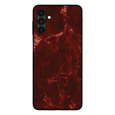 Image de Smartphonica Coque pour Samsung Galaxy A13 5G avec impression marbre - Coque arrière TPU design marbre - Rouge