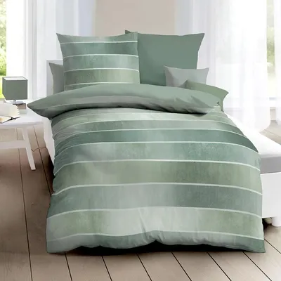 Produktbild von Kaeppel Mako-Satin Bettwäsche Timeless 155x220 cm + 80x80 cm jade