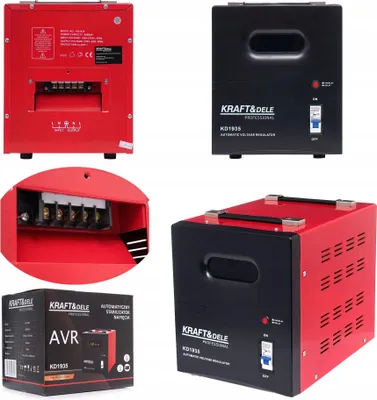 Zdjęcie produktu dla Stabilizator Napięcia Jednofazowy AVR 5000VA 230V 140V~260V Kraft&Dele