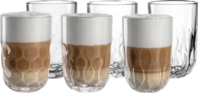 Produktbild von Leonardo GOCCE Latte Macchiato Glas-Set (1/2/3) 390 ml 6-teilig