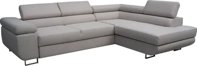 Produktbild von Großes elegantes Ecksofa, moderner Stil, Komfort, Schlaffunktion, Stauraum für Bettzeug, verstellbare Kopfstützen, Ecksofa in L-Form, Ottomane links oder rechts, moderne Inneneinrichtung, minimalistischer Stil - Pinacolada Ottomane Rechts (Megan 353)