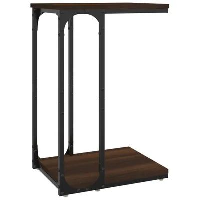Immagine prodotto di Tavolino marrone effetto rovere 40x30x60 cm materiale a base di legno