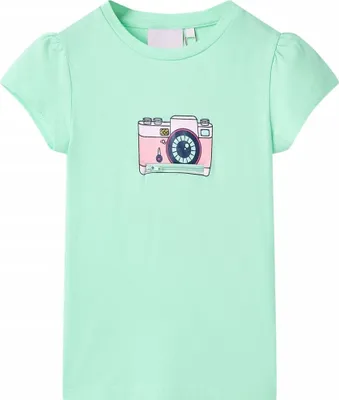 Produktbild von Kinder-T-Shirt Hellgrün 116, Langarmshirts 10476